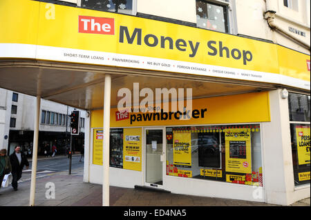 Woverhampton West Midlands UK - Pfandleiher Geld Ladengeschäft im Stadtzentrum Stockfoto