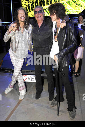 Milan Fashion Woche Herren Konfektion Frühjahr/Sommer 2015 - Cavalli - Ankünfte mit: Steven Tyler, Roberto Cavalli, Joe Perry wo: Mailand, Italien bei: 24. Juni 2014 Stockfoto