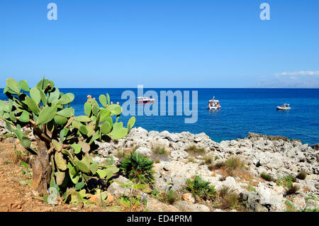 eine einsame Bucht im Zingaro Natural Reserve, Sizilien Stockfoto