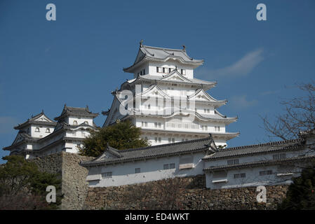 Das neu restaurierte Burg Himeji, Japan. Stockfoto