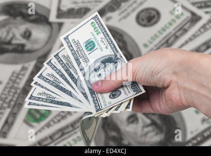 US-Dollar Bargeld, 100-Dollar-Banknote, bill Stockfoto