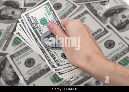 US-Dollar Bargeld, 100-Dollar-Banknote, bill Stockfoto