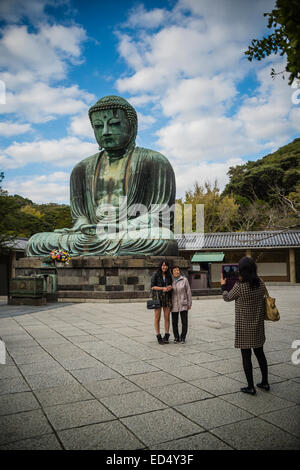 Der Riesenbuddha Kōtoku-in Kamakura, Japan. Stockfoto