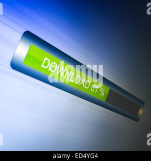 Download-Fortschritt auf dem led-Bildschirm (Abbildung) Stockfoto