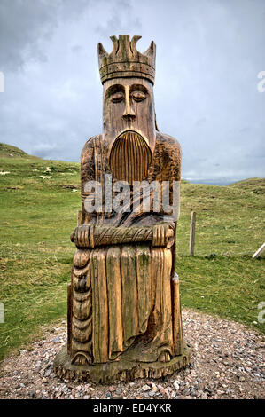 Dies ist der Bereich wo die Schachfiguren am Strand von Uig auf der Isle of Lewis auf den äußeren Hebriden, Schottland gefunden wurden Stockfoto