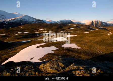 Der nördliche Abschnitt der der Kungsleden Wanderweg in Nordschweden zwischen Abisko und Nikkaluokta / Kebnekaise Stockfoto