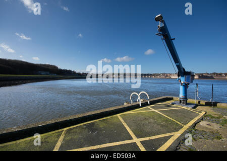 Der Fluss Tweed in Richtung Berwick Upon Tweed in Northumberland nachschlagen Stockfoto