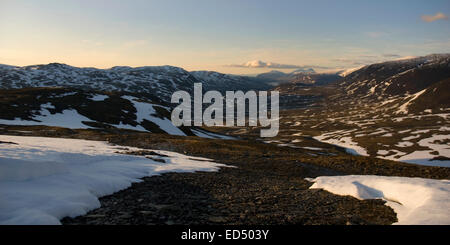 Der nördliche Abschnitt der der Kungsleden Wanderweg in Nordschweden zwischen Abisko und Nikkaluokta / Kebnekaise Stockfoto