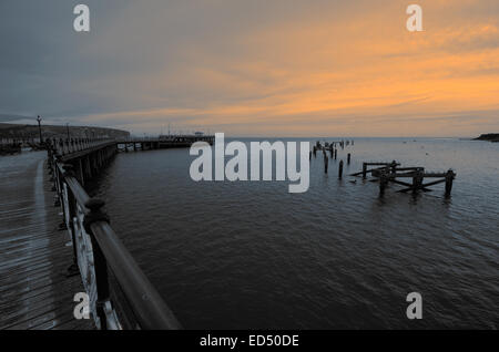 Swanage Pier an Dorsets Jurassic Coast. Stockfoto