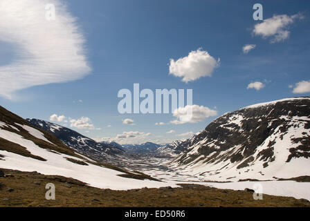 Der nördliche Abschnitt der der Kungsleden Wanderweg in Nordschweden zwischen Abisko und Nikkaluokta / Kebnekaise Stockfoto