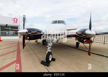 ISTANBUL Türkei 27. September 2014 King Air C90GTx Istanbul Airshow stattfindenden Flughafen Istanbul-Atatürk Stockfoto