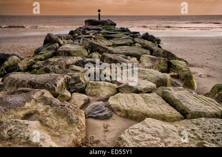 Am späten Nachmittag über an Hengistbury Head in Dorset. Stockfoto