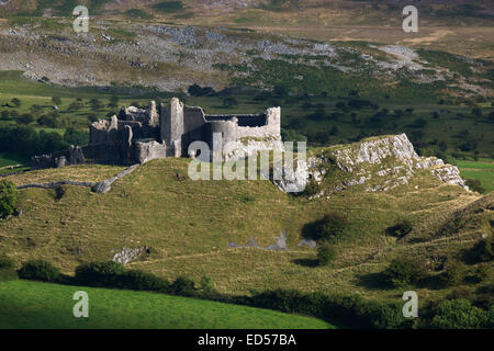 Position Cennen Castle, in der Nähe von Llandeilo, Brecon Beacons National Park, Carmarthenshire, Wales, Vereinigtes Königreich, Europa Stockfoto