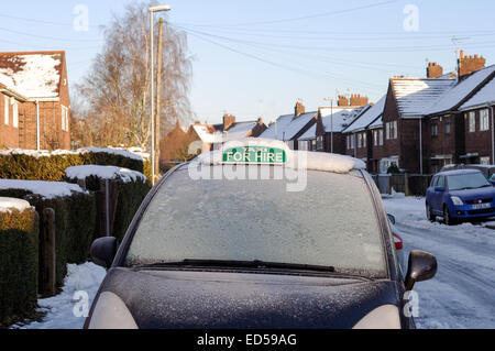 Hucknall, Nottinghamshire, UK. 28. Dezember 2014. UK-Wetter: Temperaturen Gefrierpunkt weiter in den East Midlands. Bildnachweis: IFIMAGE/Alamy Live-Nachrichten Stockfoto