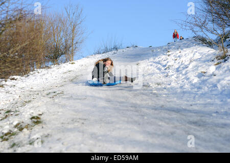 Hucknall, Nottinghamshire, UK. 28. Dezember 2014. Frostigen Temperaturen weiter in den East Midlands. Bildnachweis: IFIMAGE/Alamy Live-Nachrichten Stockfoto