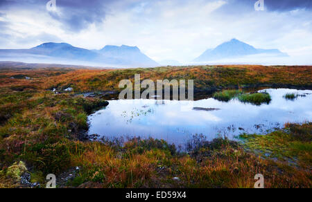 Blick in Richtung Glen Coe, Spitze des Rannoch Moor, Schottland Stockfoto