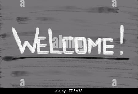 Konzept, handschriftlich mit Kreide - Farbbild Stockfoto