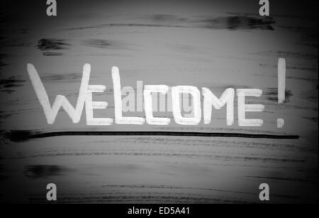 Konzept, handschriftlich mit Kreide - Farbbild Stockfoto