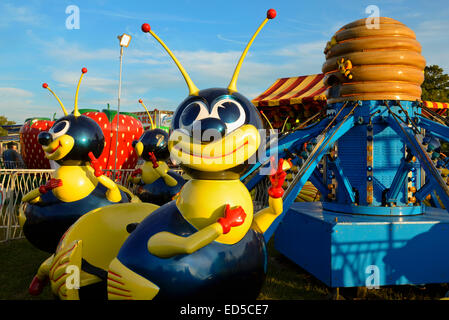 Karneval-Fahrten im Moore County Fair, Carthage, North Carolina Stockfoto