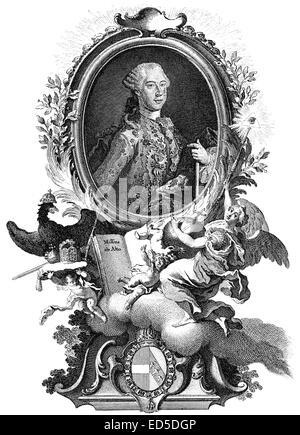 Joseph II, oder Joseph Benedikt Anton Michael Adam, 1741-1790, römisch-deutscher Kaiser und Herrscher des Habsburg landet, Joseph II., J Stockfoto