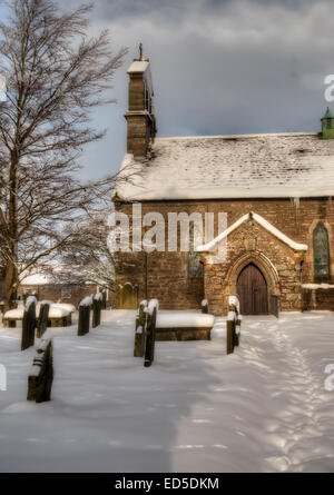 St Giles Kirche bei Bowes, County Durham Stockfoto