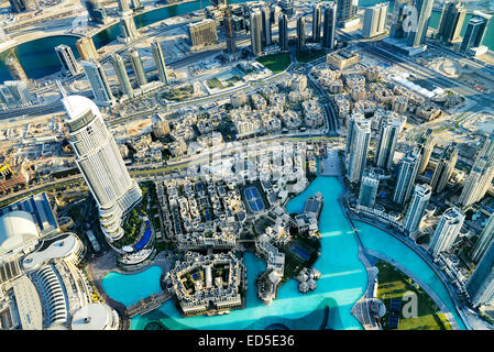 Dubai Stadt ViewDowntown Bezirk, Vereinigte Arabische Emirate Stockfoto