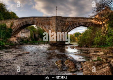 Brücke in Barnard Castle, County Durham County. Stockfoto