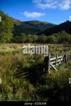 Die erstaunlichen und beeindruckenden Ansichten von Glen Lyon in den Loch Lomond und Trossachs National Park, Schottland. Stockfoto