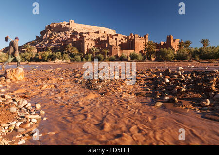 Ansicht von Ait Benhaddou. Atlas mountian. Marokko. Nordafrika. Afrika Stockfoto