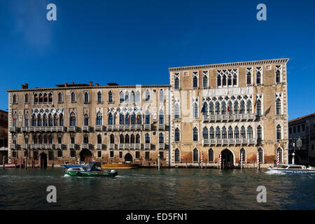 Villen und Paläste, Canal Grande, Venedig, Italien Stockfoto