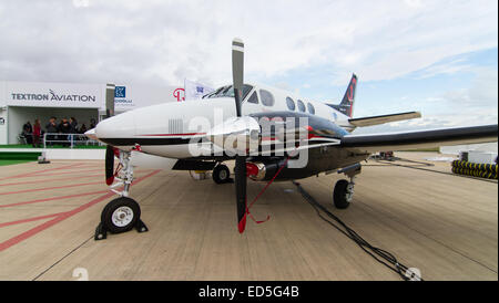 ISTANBUL Türkei 27. September 2014 King Air C90GTx Istanbul Airshow stattfindenden Flughafen Istanbul-Atatürk Stockfoto