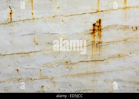 Detail des Holzes von einem Pinsi Schiff in den alten Hafen Sunda Kelapa, Nord-Jakarta, Indonesien Stockfoto