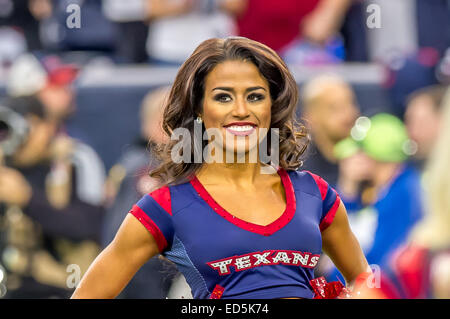 Houston, Texas, USA. 28. Dezember 2014. Houston Texas Cheerleader während der letzten regulären Saison NFL Football-Spiel zwischen den Jacksonville Jaguars und Houston Texans NRG-Stadion in Houston, TX. Bildnachweis: Cal Sport Media/Alamy Live-Nachrichten Stockfoto