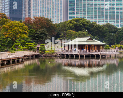 Hama-Rikyu Onshi-Teien, Tokio Stockfoto