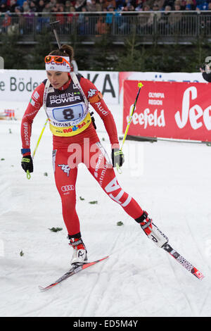 Dorothea Wierer Italien konkurriert in der Biathlon World Team Challenge in der Veltins-Arena. Stockfoto