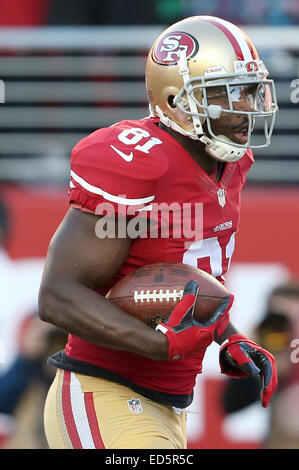 Santa Clara, Kalifornien, USA. 28. Dezember 2014. 28. Dezember 2014: Anquan Boldin von San Francisco während der Aktion in einem NFL-Spiel gegen die Arizona Cardinals im Levi's-Stadion in Santa Clara, Kalifornien. Die Niners gewann 20-17. Bildnachweis: Cal Sport Media/Alamy Live-Nachrichten Stockfoto