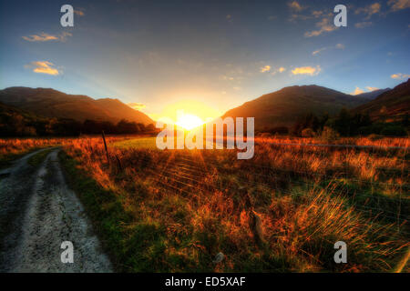 Glen Lyon in den Loch Lomond und Trossachs National Park, Schottland. Schottische Leinwand. Schottische Leinwände. Schottische Drucke. Scottis Stockfoto