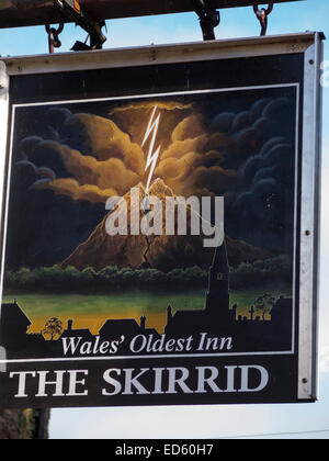 Skirrid Inn Pub, aus ca. 1100, Llanvihangel Crucorney, Abergavenny den Ruf, das älteste Pub in Wales Stockfoto