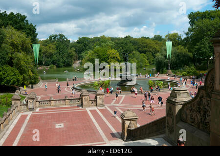 Bethesda-Brunnen und Terrasse Central Park in Manhattan New York USA Stockfoto