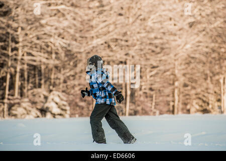 Karlsruhe, Deutschland. 28. Dezember 2014. Schneefall Post bringt Weihnachten Skifahrer, Rodler und ihre Haustiere.  Dobel, Schwarzwald, Deutschland. Bildnachweis: Guy Bell/Alamy Live-Nachrichten Stockfoto