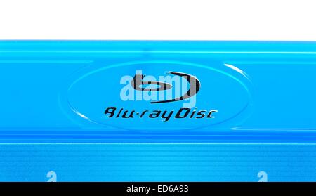 Blu-Ray-Disc-Logo formatieren branding England UK Stockfoto