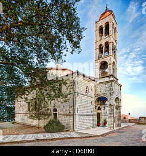 Agia Kyriaki Kirche Platz Dimitsana, Griechenland. Stockfoto