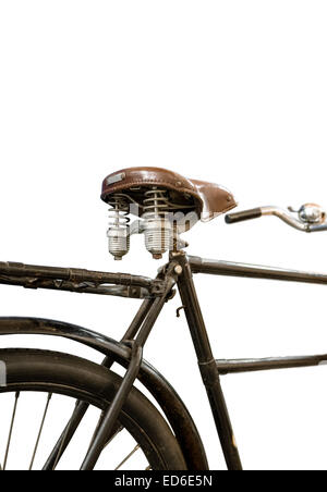 Vintage Bike mit Ledersattel Stockfoto