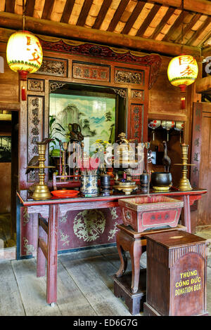 Schrein, Japanisch bedeckt Brücke, Hoi an, Vietnam Stockfoto