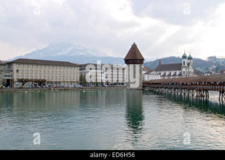 Kapellbrücke in Luzern-Andmark-Destination in der Schweiz Stockfoto