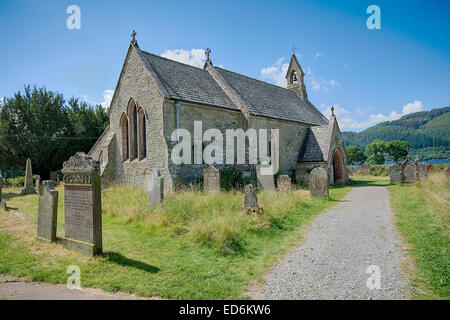 St-Begas-Kirche am Ufer des Bassenthwaite im englischen Lake District National Park, Cumbria Stockfoto