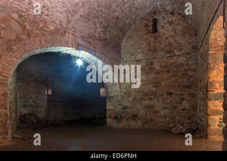 Dungeon-Zelle am Cape Coast Castle, Ghana, Afrika Stockfoto