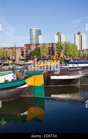 Außenteil des maritimen Museums in Rotterdam in der Leuvehaven, Rotterdam, Holland, Niederlande. Stockfoto