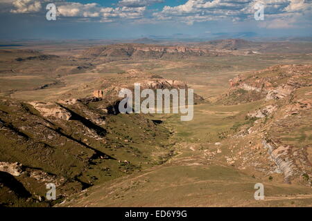 Abend-Blick über die Golden Gate Highlands National Park, Drakensberge, Südafrika Stockfoto