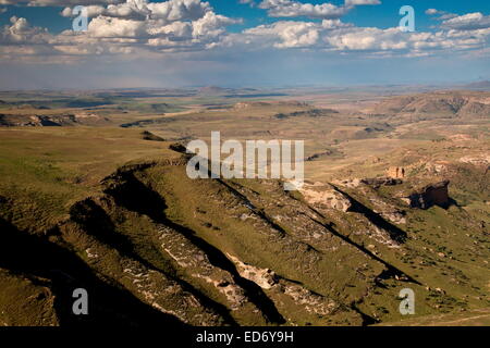 Abend-Blick über die Golden Gate Highlands National Park, Drakensberge, Südafrika Stockfoto